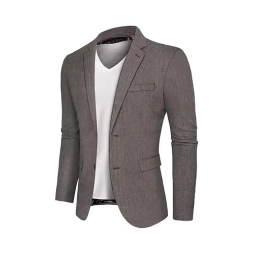 Men's Lapel Casual Suit Jacket Slim Fit Double Button Suitable for Business and Wedding Blazer4