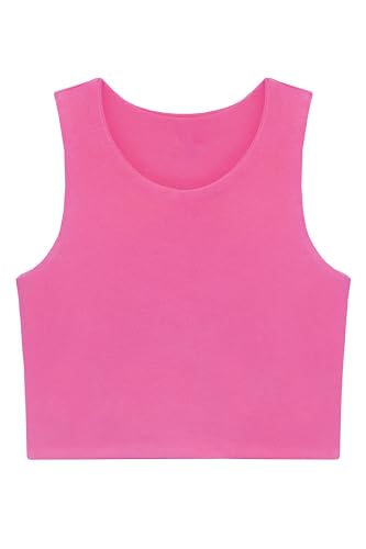 Image of Lilax Girls' Double Lined Sleeveless Basic Crop Tank Top