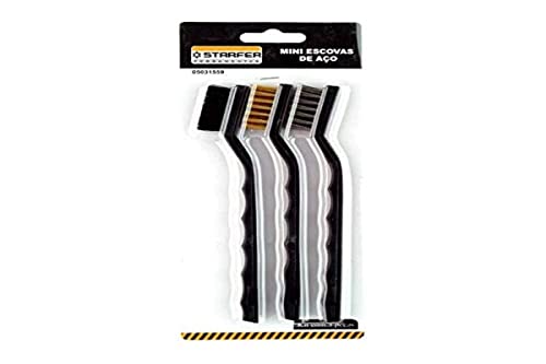 Mini Escova ova Aço Jogo 3Pc Starfer