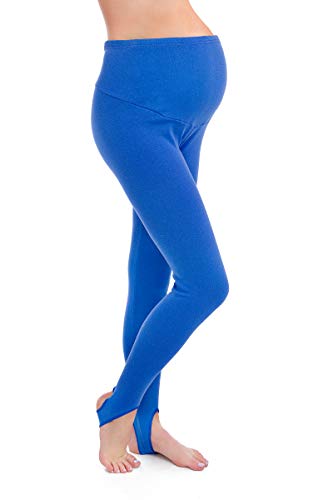 SOFTSAIL - Leggings de maternidad para mujer con estribos para el vientre para embarazo, cálido y grueso algodón pantalones preGLS