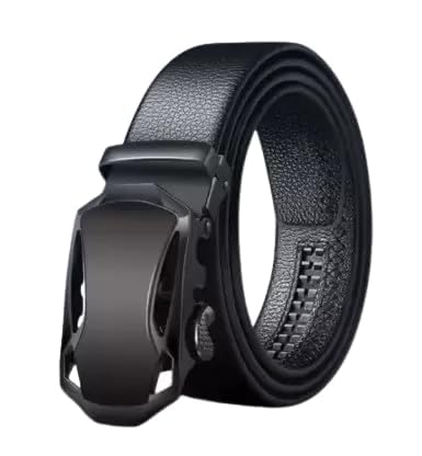 Luxury Black Leather Belt for Men | Modern Automatic Buckle Design | Perfect for Jeans, Pants & Trousers-image-6