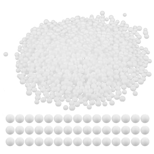 DIYEAH Bolitas de Espuma para Relleno de Cojines y Asientos Partículas Blancas 10-12 MM Bolsa 250 G Material de Relleno para Sofá y Muñecos Uso Multifuncional en Hogar y Manualidades