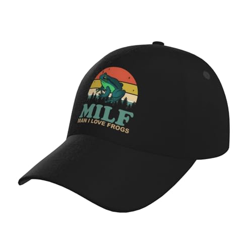 Milf Man I Love Frogs Baseball Hats for Men and Women - Classic Adjustable Hats