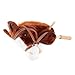 Nurnesy Horse Stick Toy Plush Soft Cartoon Hobby Horse Toy Head Stick with Wood Wheels and Thickened Handle for Kids Toddlers (Coffee)