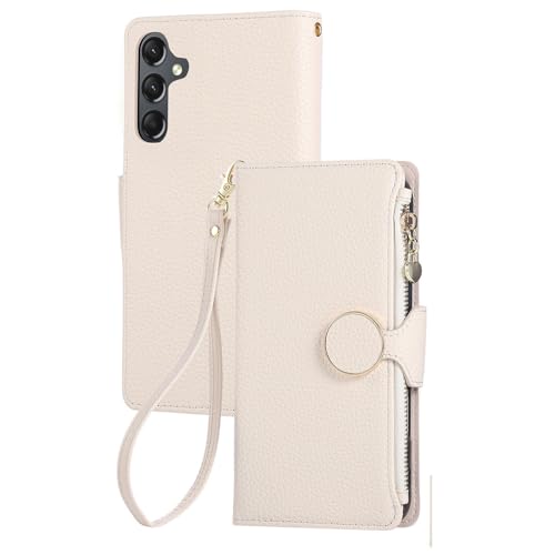 Housse Samsung Galaxy Z Fold 7 avec béquille support et rangements cartes blanc