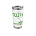 Powered By Celery - Celery Shirt Gift For Celery Juice Lover Stainless Steel Insulated Tumbler