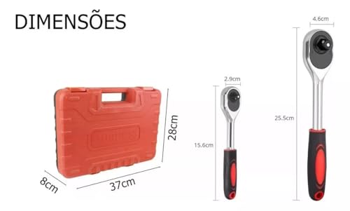 Jogo 108pc De Soquete 1/2 Aço Crv Profissional Novo