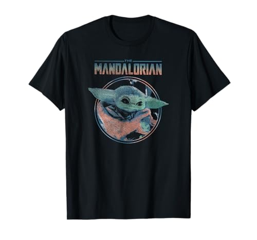 T-shirt Grogu Star Wars imprimé portrait de The Mandalorian pour fan de pop culture