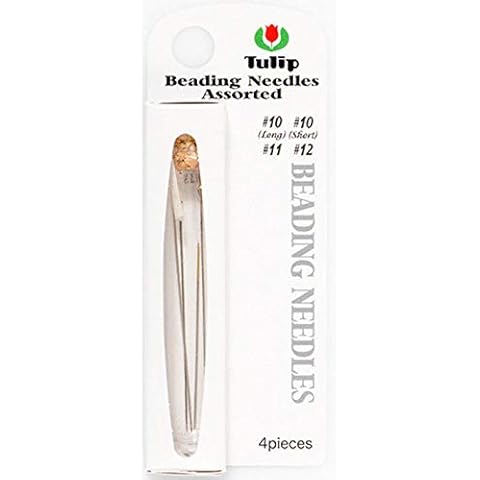 Agujas de bordado de cuentas Tulip, plata, flexibles y fuertes Cover