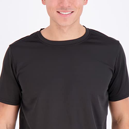 Real Essentials 5 Pack Men’s Active Quick Dry Mesh Crew Neck T Shirts | Athletic Short Sleeve Tee - Set 1, 3X3