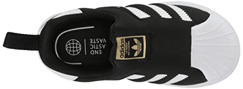 Adidas Originals Kids Superstar 360 Sneaker, Core Black/White/Gold Metallic, 8 Us Unisex Toddler #TOP4