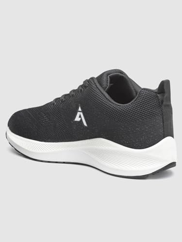 Image of Action | Athleo | ATG-496 | Men's | Lace-Up | Running | Shoes | Comfortable | Lightweight | Breathable | Durable | Sports | Shoes Black