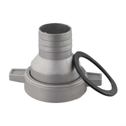 Image of Aluminum Water Pump Connector with Rubber Gasket - Heavy Duty Hose Pipe Fitting for Garden Irrigation & Pond Drainage - 3 Inch to 1 Inch Silver(3Inch to 2Inch)