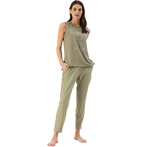 Image of Enamor Mid Rise 7 /8th Length Drawstring Closure Travel Pants for Women - Relaxed Fit, Quick Dry, Antimicrobial - E068