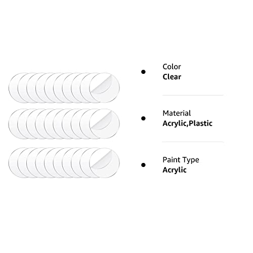 30 Pieces Clear Acrylic Circles Blanks Acrylic Disc Transparent Acrylic Disk Round Circle Plastic Disc Acrylic Sheet Blank For Valentines St.patrick's Day Easter Ornament Diy Craft(2 Inch) #TOP7