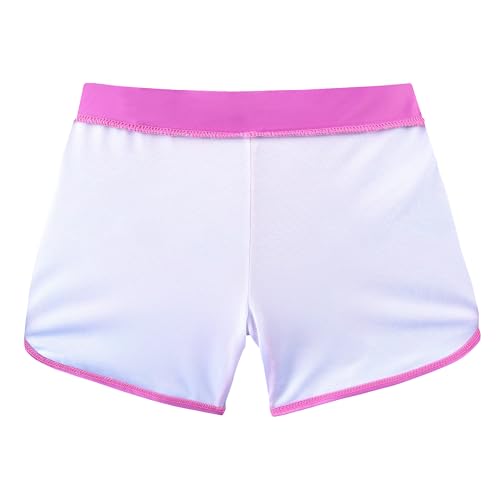 Image of BAOHULU Girls Rash Guard Swimsuit Two Piece Bathing Suit UPF 50+ Short Sleeve Summer Beach Swimwear Size 3-14 Years