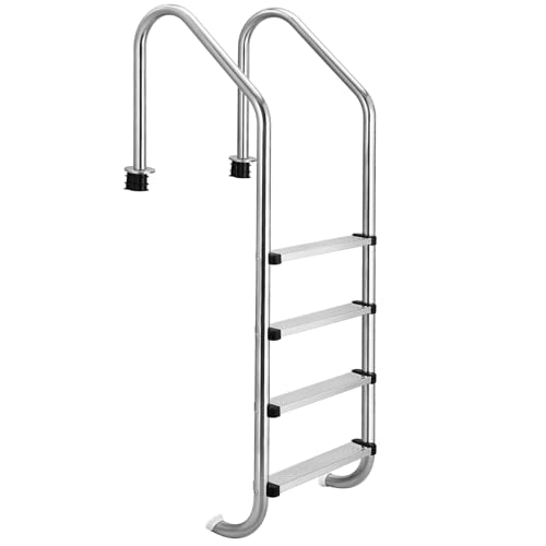 RBFGYIOP Scaletta per Piscina, Gradino Interrato in Acciaio Inox a 2/4 Gradini per Piscina Interna/Esterna, Scala Antiscivolo Resistente, Facile da Montare