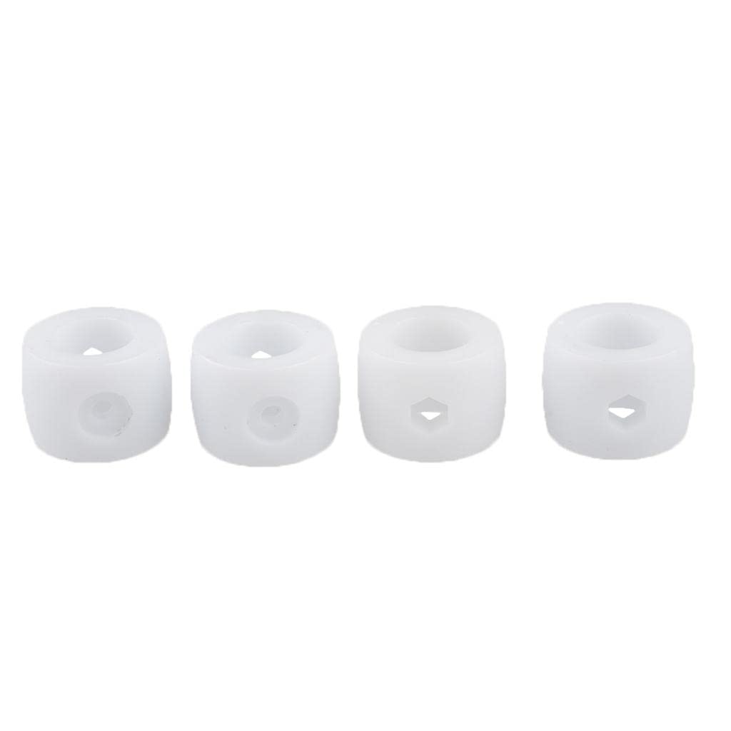 perfk 4 16mm Table Football Spare Parts Rod Buffers for Table Football Rods, White
