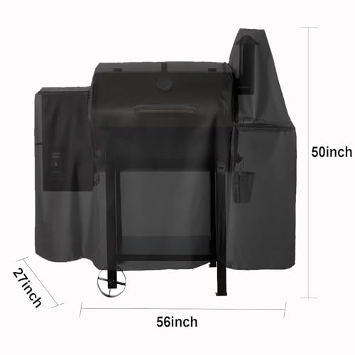 Grill Cover for Pit Boss Pro Series 850, 820 Wood Pellet Grill, 600D Heavy Duty Smoker Cover for 820D/ 820FB/ 820D3/ 820SC/ 820XL/ Z Grill 700 Series, All Weather Protection Waterproof BBQ Grill Cover - Thumbnail 2