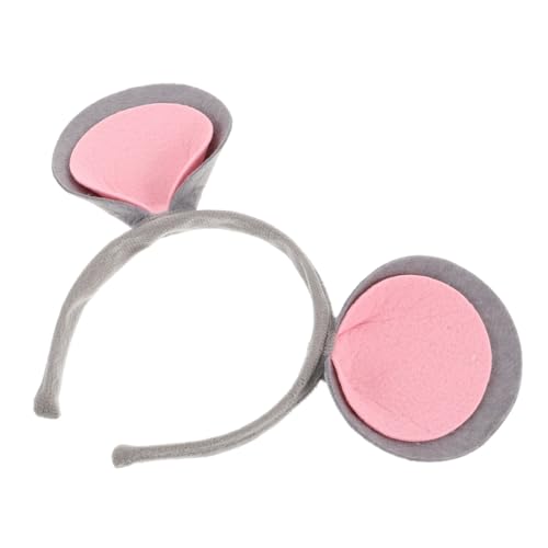 Bandeau oreilles de souris en feutre gris pour costume d'animal Halloween