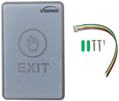 Visionis 2 Pack FPC-7551 VIS-7026 Indoor Touch Sensitive Type Standard Size Push to Exit Button for Door Access Control with LED NC COM and NO Outputs