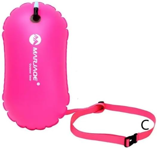 PVC Inflatable Swimming Buoy Safety Buoy Tow Float Waterproof Air Bag with Waist Belt for Rafting Outdoor Swimming