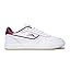 White/Burgundy Leather