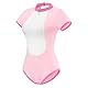 LittleForBig Baumwolle Kragen Strampler Onesie Pyjamas Bodysuit – Hübsches Haustier Strampler Rosa S