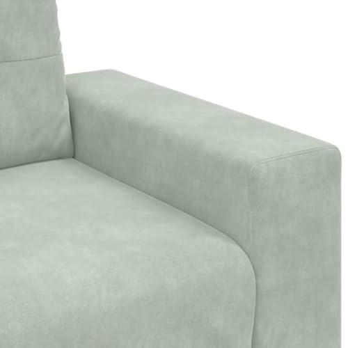 Sofá loveseat de terciopelo gris claro con diseño elegante de 160 cm 8