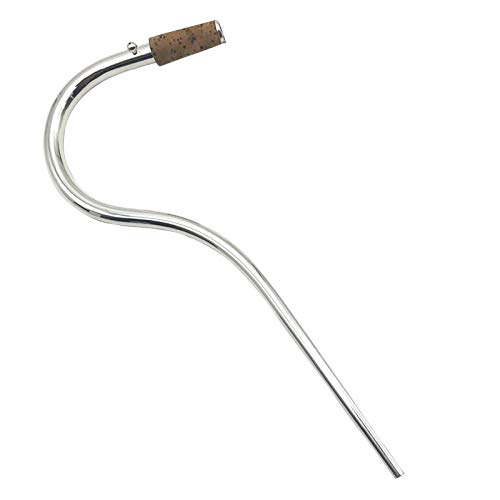 JVSISM Bassoon Metal Mouthpiece Bocal Crook for Woodwind Instrument Parts 20.7cm Length