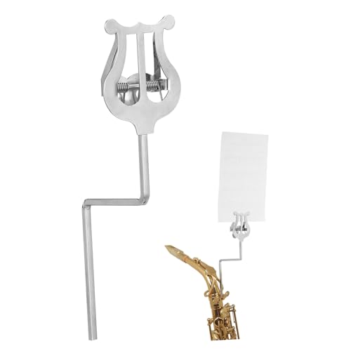 TINEASUR 中音サックス用楽譜クリップ 製耐久性譜面ホルダー ポータブル音楽アクセサリー演奏練習用