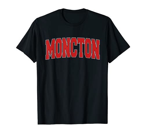 MONCTON CANADA estilo universitario vintage retro deportes canadienses Camiseta