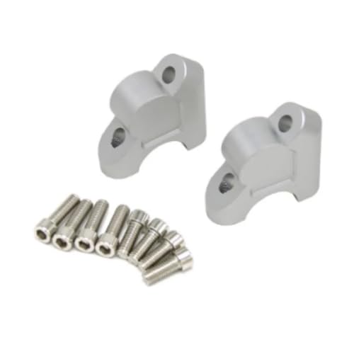 Riser guidon moto 32mm : adaptateur de rehausseur, pince de guidon et élévateur argent