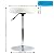 FURWOO Short Round PU Leather Shop Stool Height Adjustable Stool Swivel Counter Stool Office Stool Chair SPA Salon Stool Manicure Stool Tattoo Stool Small(White)