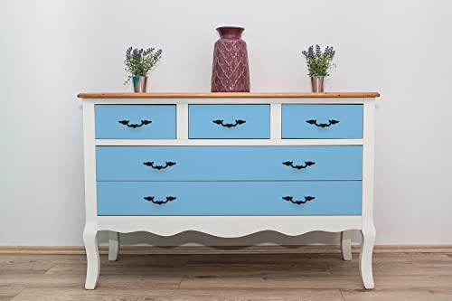 Adhesivas en el estante azul para proteger y decorar madera 5