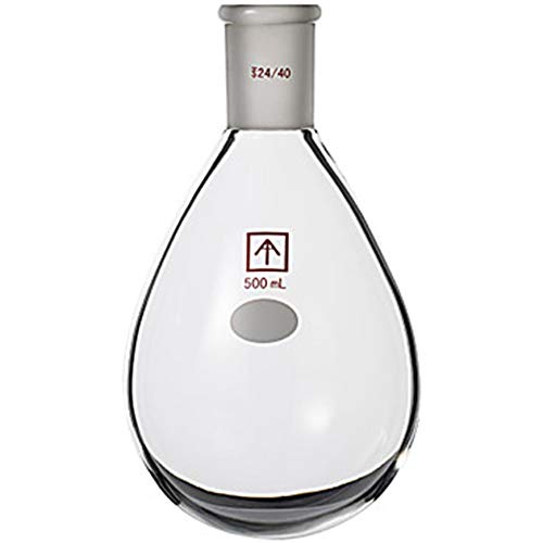 Across International EF-SE05-500ml Ai 24/40 Joint Heavy Wall 500Ml Oval-SHAPED Round Bottom Flask, Cubic_Inches, Degree C, GLASS,, (