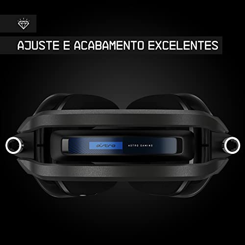 Headset ASTRO Gaming A40 TR + MixAmp Pro TR Gen 4 com Áudio Dolby para PS4, PC, Mac - Preto/Azul