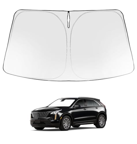 Image of Proadsy Windshield Sun Shade for Cadillac XT4 2019-2025 2026 4-Layer Foldable Front Sunshade Protector Sun Visor Blocks UV Rays Keep Car Cooler