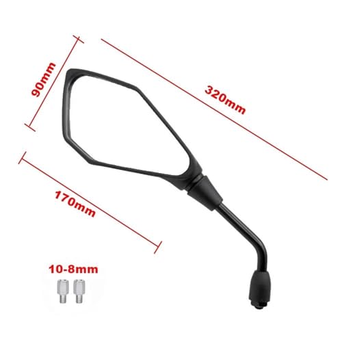Espejos de moto 10mm para Kawasaki Z800 y rutas de fin de semana 2
