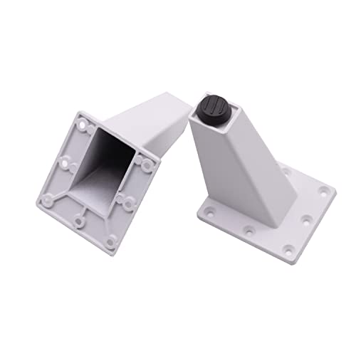 Furniture Feet Sofa Legs Cabinet Foot Sofa Feet Furniture Feet Legs for Furniture Feet for Cabinets Furniture Feet Metal for Sofa Table Cabinet Aluminium Alloy with Screws 4 Pieces 8 cm Height White - Image 3