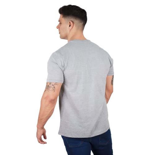 Kit 5 Camisetas Masculinas Slim Fit Básicas Algodão Premium Cor:1 Branco, 1 Preto, 1 Cinza, 1 Bordo,