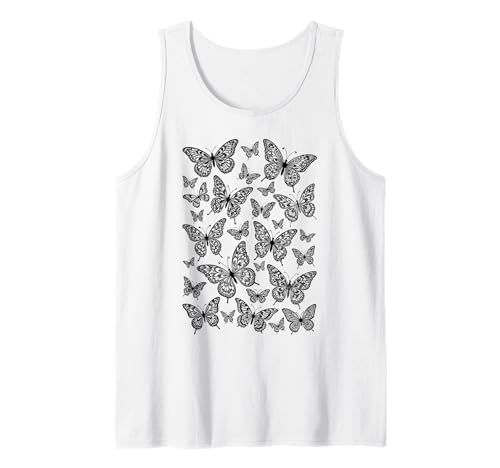 Mariposas Mariposas Insecto Encaje Patrón Crochet Knitting Camiseta sin Mangas