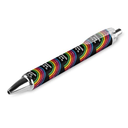 Bolígrafos retráctiles de tinta negra punta fina 0,5 mm redondos Sounds Gay I Am in, 4 uds 6
