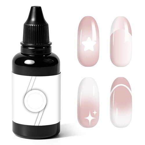 Esmalte de uñas gel airbrush blanco 30ml miniatura 1