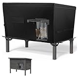 Sudiwei Feral Cat House Cover (Only Cover) Outdoor Cat House Cover for Winter Feral Cat House Cove (Only Cover) 37x23.5x20in (Only Cover)