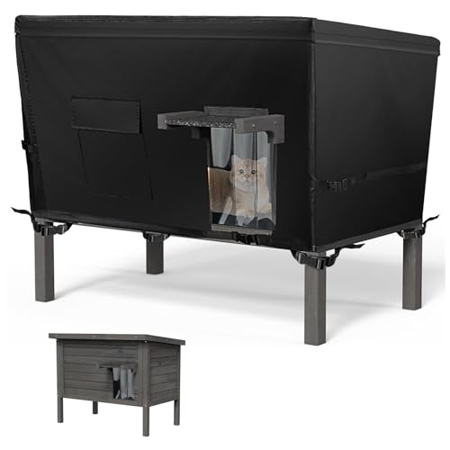 Sudiwei Feral Cat House Cover (Only Cover) Outdoor Cat House Cover for Winter Feral Cat House Cove (Only Cover) 37x23.5x20in (Only Cover)