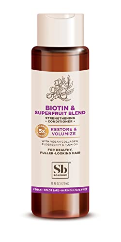 Soapbox Soap Conditioner, Volumizing Conditioner with Biotin and Superfruit Blend, 16oz - Elderberry and Plum Oil for Healthy-Men & Women's Restoring & Volumizing Conditioner image 3