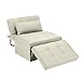 BIGSYY Sofa Bed, 4 in 1 Multi-Function Folding Ottoman Breathable Linen Couch Bed with Adjustable Backrest Modern Convertible Chair for Living Room Apartment Office, White