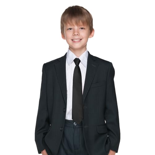 Boys Tie - Pre-tied Adjustable Zipper Tie for School/Graduation/Wedding/Casual2