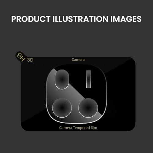 Image of FIRST MART Black Camera Lens Protector for iQOO 12 | 9H Tempered Glass, HD Clear, Scratch Resistant, Anti-Fingerprint, Case-Friendly | Pack of 1
